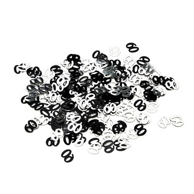 

Gobestart Black And White Birthday Confetti 30 40 50 60 70 80 Age Number Party Decor
