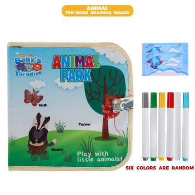 

Siaonvr Portable Soft Graffiti Erasable Drawing Animal Picture Book DIY Drawing Board