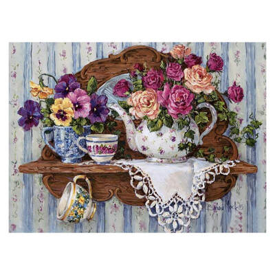 

Toponeto Embroidery Paintings Rhinestone Pasted DIY Diamond Painting Cross Stitch 5D