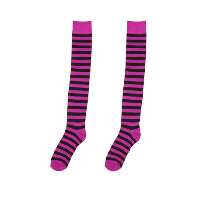 

Striped Stocking Socks Polyester Over-the-Knee Thigh Socks for Women with One Size