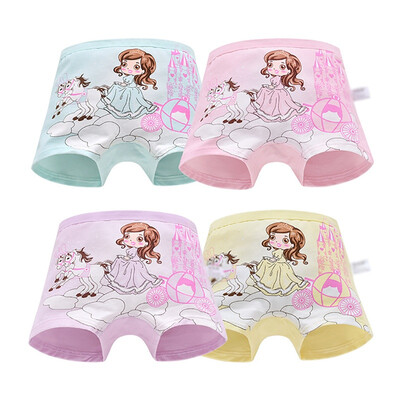 

4Pcs Baby Underwear PantsToddler Girl Cotton Breathable Soft Cartoon Animal Print Underwear Panties Training Briefs