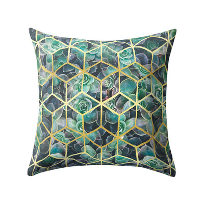 

〖Follure〗Rose Black Gold Cushion Cover Square Pillowcase Home Decoratio