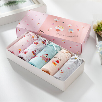 

5Pcsset Toddler Kids Girls Panties Cotton Cute Breathable Soft Cartoon Print for Children Underwear Panties Briefs