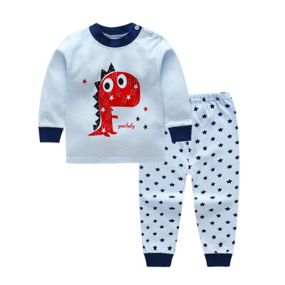 

Boys Girls Clothes Set Sleepwear Pajamas Cartoon Print Outfits Set Long Sleeve TopsPants