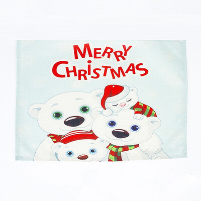 

Tailored Bowl Fork Placemat Mat Decoration Home Party Christmas Burlap Dining Table