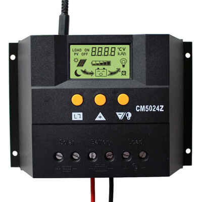 

Wide LCD Display Current 50A Solar Controller Intelligent Identification Solar Panel Battery Charging Regulator 12V24V