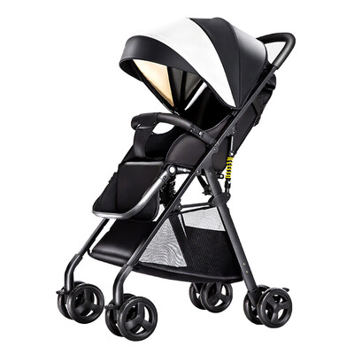 

Baby Stroller High View Pram One Step Fold Lightweight Convertible Baby Carriage with Multi-Positon Reclining Seat Extended Canopy