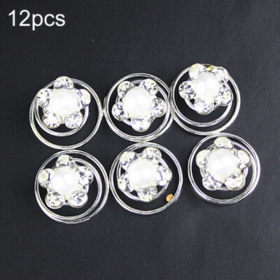 

Rhinestone Crystal Twisters Coil Spiral Hair Pins Pearl Hair Clips For Wedding Prom Party