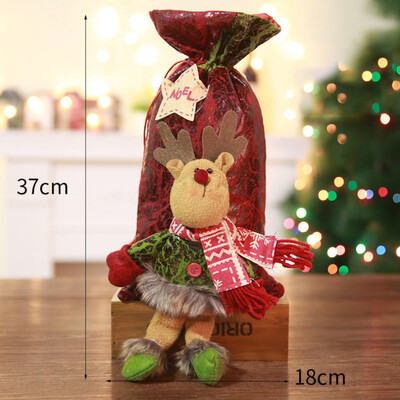 

Tailored Christmas Red Cartoon Old Man Snowman Candy Tote Child Gift Bag