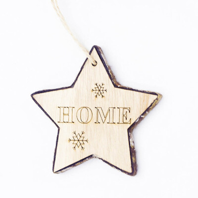 

2Pcs\Set New Christmas Decorations Wooden Craft Hanging Ornaments Carving Letters Christmas Tree Pendant