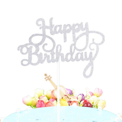 

DIY Hollow Carved 10 Cake Toppers Birthday Party 250G Glitter Paper Decorations Cake Topper Letter 135x85CM