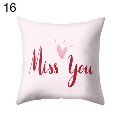 

Cartoon Animal Bus Letters Throw Pillow Case Sofa Bed Cushion Cover Home Decor
