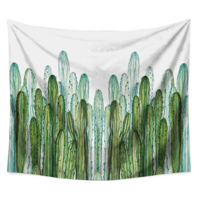 

Drop Shipping Cactus Watercolor Hanging Wall Tapestries Mandala Bohemian Tapestry Landscape Wallpaper Wall Art Shawl Throw