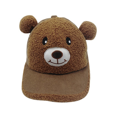 

Spring Autumn Korean Version Cotton Kids Boys Girls Cap 5 Colors Cute Bear Shape Peaked Cap Baseball Cap