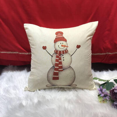 

Cartoon Pillow Case Christmas Pillowcase Santa Claus Snowman Elk Pattern Cushion for Home Bar Shop Decorative