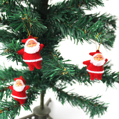

Gobestart 3Pcs Christmas Ornaments Gift Santa Claus Snowman Reindeer Doll Hang Decorations