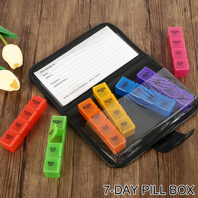 

Small Travel Pill Organisers&Supplement Container Portable Travel Pill Case