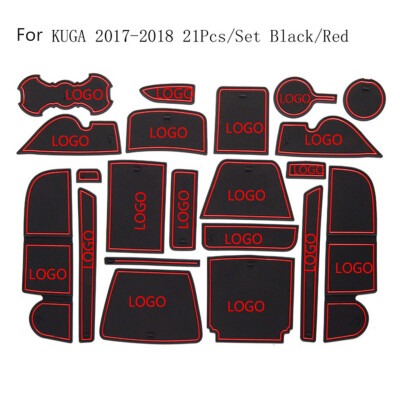 

21pcs Replacement for Ford Kuga 2017-2018 Non-Slip Cup Mats Anti-Slip Door Groove Gate Slot Pad Stickers