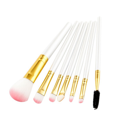 

Professional 7pcs Makeup Brushes Set Tools Cosmetic Foundation Concealer Eyeshadow Eyelash Eyebrow Brush Pink Blue