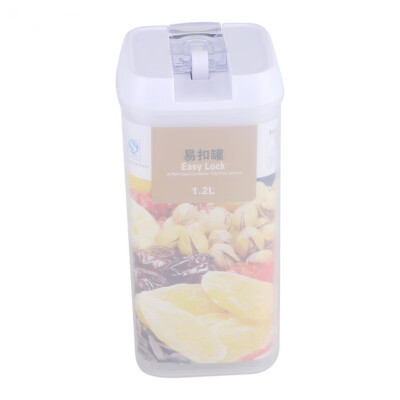 

Transparent Sealing Food Storage Cans Container Kitchen Preservation Jars Kitchen Grain Sugar Nuts Storage Bin With Buckle