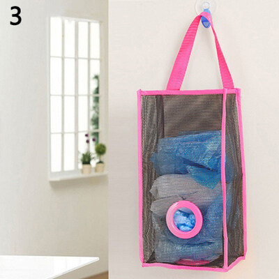 

Kitchen Translucent Mesh Hanging Garbage Shopping Bag Storage Organiser Bag