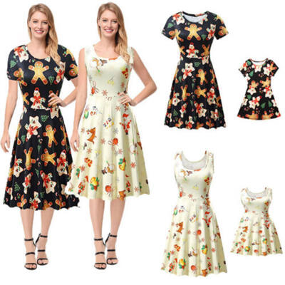 

Summer Matching Mother Daughter Mommy And Me Clothes Christmas Dress Family