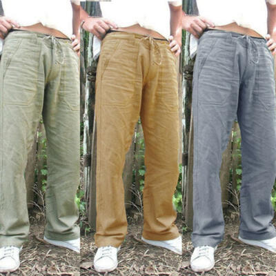 

UK STOCK Mens Casual Cotton Linen Baggy Harem Pants Beach Yoga Hippy Trousers