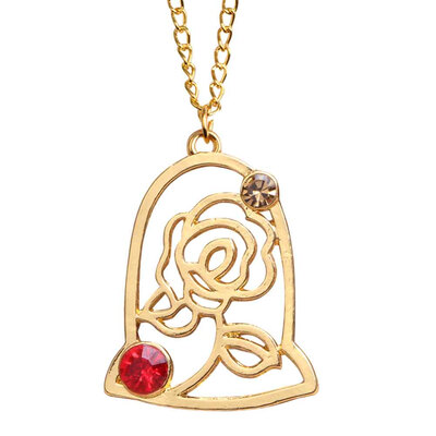 

Enchanted Rose Petal Necklace Chain Pendant Woman New