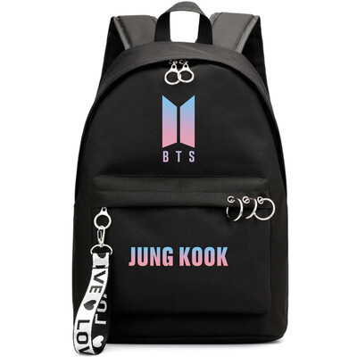 

Kpop BTS Backpack Bangtan Boys School Bookbag Travel Shoulder Bag with USB Port
