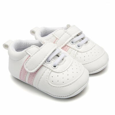 

New Baby Toddler Shoes Newborn Baby Boys Girls Stripe PU Soft Bottom First Walker Shoes Anti-slip Infant Shoes