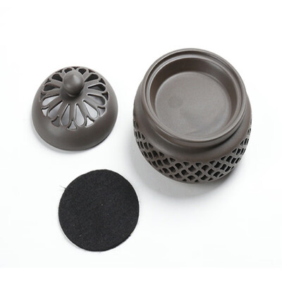 

Chinese Buddha ceramics Incense Burner Lotus Flower Incense Holder Handmade Censer for Buddhist Home Office Decoration