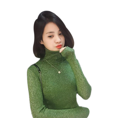 

Turtleneck Autumn Winter Bottom Sweater Women Knitted Sweater Slim Solid Color Long-Sleeved Fashion Pullover Sweater