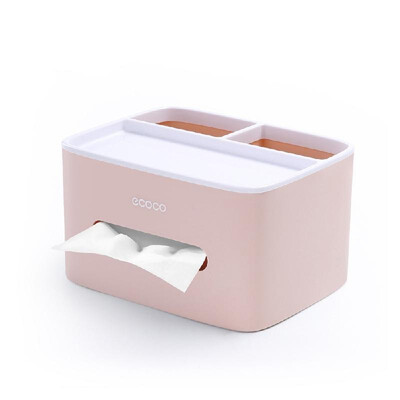 

ECOCO Multifunctional Facial Tissue Box Cover Napkin Holder Dispenser Storage Box Case Caddy Organizer with Removable Jewery Tray