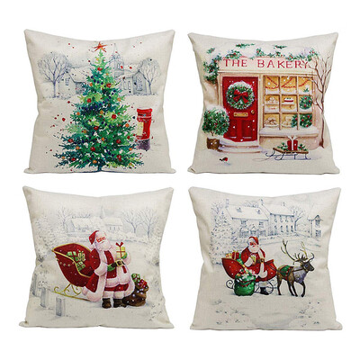 

Tailored Christmas Printing Dyeing Sofa Bed Home Decor Pillow Cover Cushion Cover