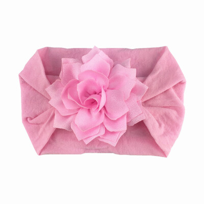 

Soft Cotton Knit Baby Cute Girls Big Floral Design Headband Headwear Apparel Photography Prop Party Gift