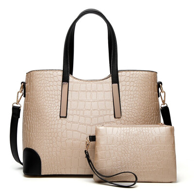 

Tailored Fashion Womens Solid Color Large Capacity Leather Shoulder Bag Handbag