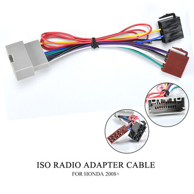

12-029 ISO Radio for HONDA 2008 Wiring F-Harness Wire Cable Plug Adaptor Stereo