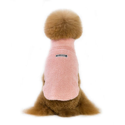 

Puppy Coral Velvet Coat Pet Dogs Solid Warm Coats Costume Clothing with High Collar Winter Warm Dog Coat Jacket