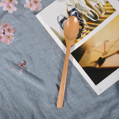 

Toponeto Wooden Spoon Fork Bamboo Kitchen Cooking Utensil Tools Soup-Teaspoon Tableware