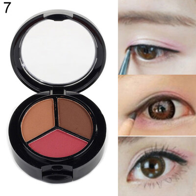 

3 Colors Eyeshadow Natural Smoky Cosmetic Eye Shadow Palette Set Beauty Make Up