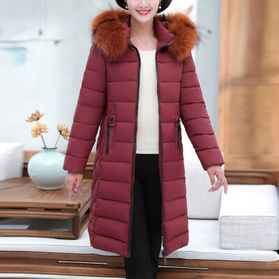 

Toponeto Fashion Women Winter Warm Cotton Hooded Winter Long-Sleeved Overcoat