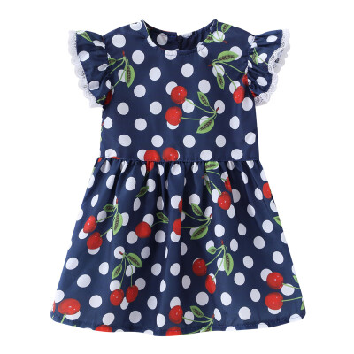 

Cotton Baby Girls Dress 2019 Summer Cute Cartoon Floral Style Children Kids Clothing Ruffles Print Boutique Dresses for 2-6 Year