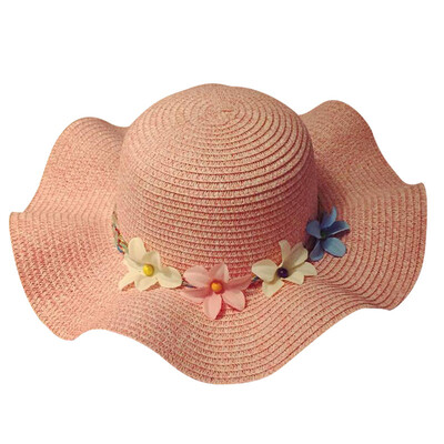 

Sombrero Mujer Casual Concise All-match Flower Decor Summer Hat Sunscreen Breathable Sweet Straw Sun Hats For Women