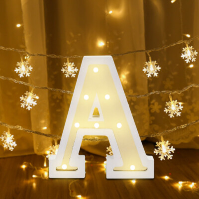 

〖Follure〗LED Letter Lights Light Up White Plastic Letters Standing Hanging