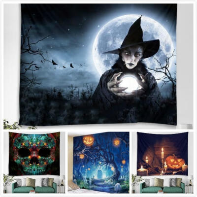 

150200cm Halloween Art Tapestry Pumpkin Ghost Hanging Wall Decor Party Decor