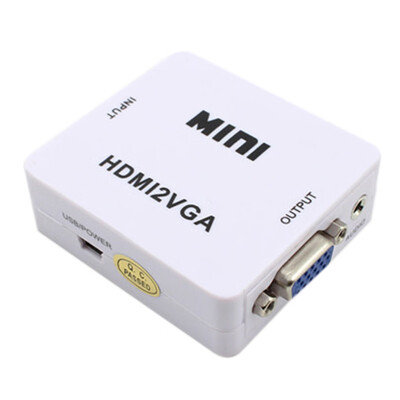 

HD To VGA Adapter 1080P Input Video Converter USB Powered Computer To TV Video Audio Adapter