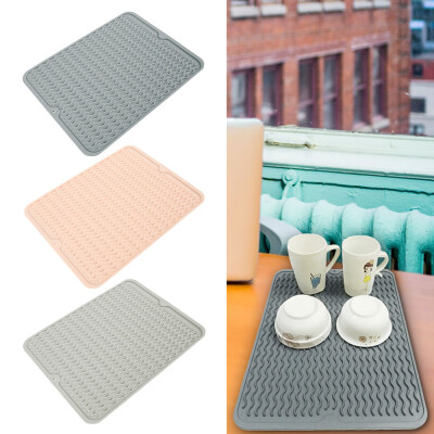 

Silicone Dish Draining Mat Non-Slip Rubber Utensil Drying Board