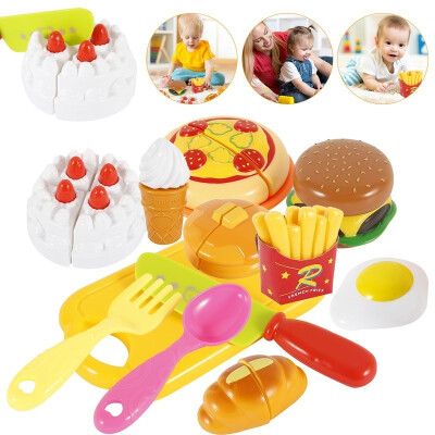 

13pcs Cutting Toy Set Kids Educational Toys Plastic Children Kids Cutting Birthday Party Kitchen Food Pretend Play