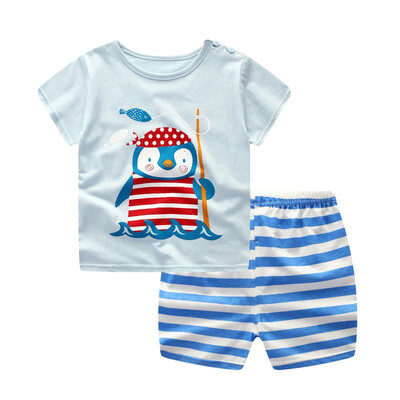 

Boys Girls Sport Suit Clothes Sets Short Sleeve Outfits Tops Shorts 2 pcs Children Clothing 0-5 Years Kids Costume