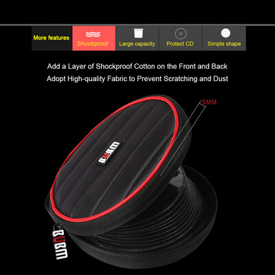 

BUBM 32 Disc Capacity CDDVD Portable Carry Wallet CD Round Twill Storage Bag Waterproof&Non-slip CD Storage Bag for Car Home